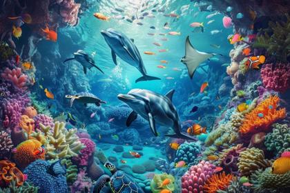 Imagem de Quebra cabeça Animais Marinho-500 peças