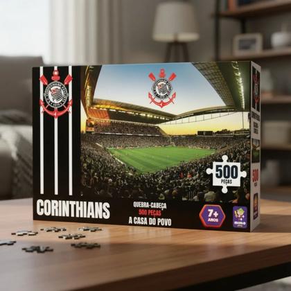 Imagem de Quebra Cabeça Arena Corinthians Estadio Timão Futebol 500 Pç
