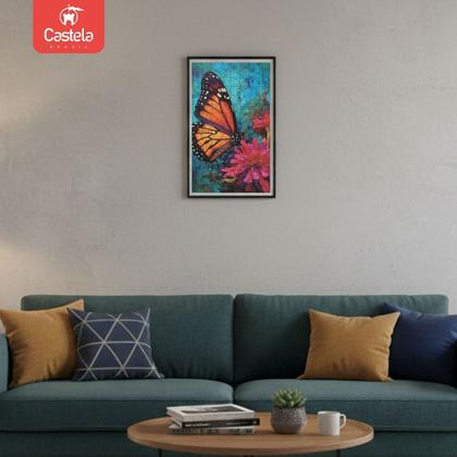 Imagem de Quebra Cabeça Borboletas e Flores 1000 Peças Puzzle Premium Textura Sedosa - Castela