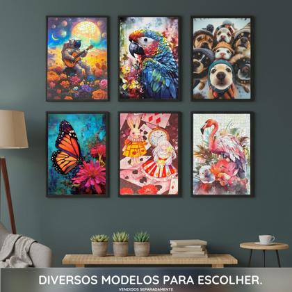 Imagem de Quebra Cabeça Borboletas e Flores 1000 Peças Puzzle Premium Textura Sedosa - Castela