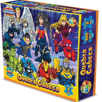 Imagem de Quebra Cabeça Brinquedo Educativo Herois 300 Peças