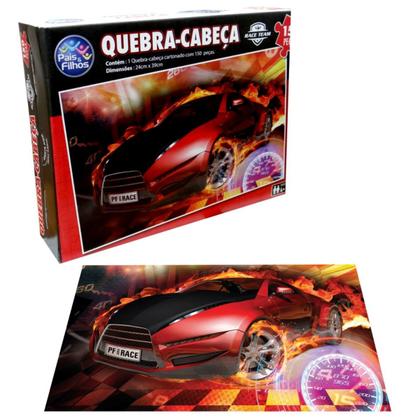 Imagem de Quebra Cabeça Carro Race Team 150 Peças Presente P/ Crianças