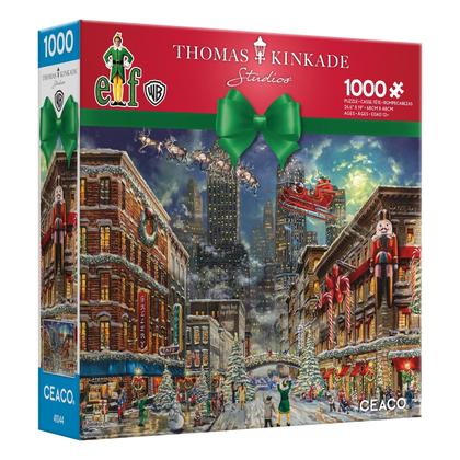 Imagem de Quebra-cabeça Ceaco Thomas Kinkade Christmas Elf 1000 peças