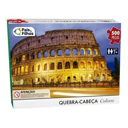 Imagem de Quebra-Cabeça Coliseu De Noite Puzzle Com 500 Peças - Pais e Filhos