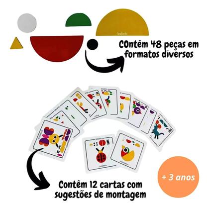 Imagem de Quebra cabeça Criativo Infantil Coordenação Motora Critividadeogo com 12 Desafios Babebi