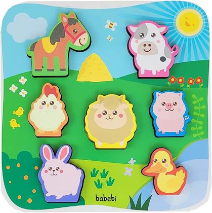 Imagem de Quebra-Cabeça de Encaixe Animais da Fazenda