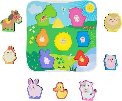 Imagem de Quebra-Cabeça de Encaixe Animais da Fazenda