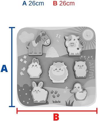 Imagem de Quebra-Cabeça de Encaixe Animais da Fazenda