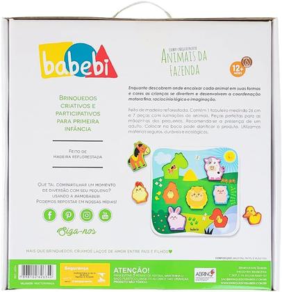 Imagem de Quebra-Cabeça de Encaixe Animais da Fazenda