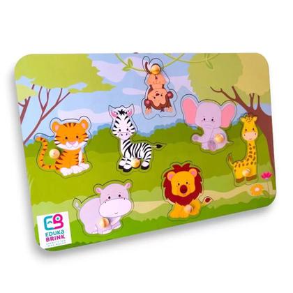 Imagem de Quebra cabeça de encaixe floresta e seus bichos