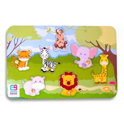 Imagem de Quebra cabeça de encaixe floresta e seus bichos