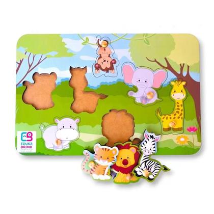 Imagem de Quebra cabeça de encaixe floresta e seus bichos