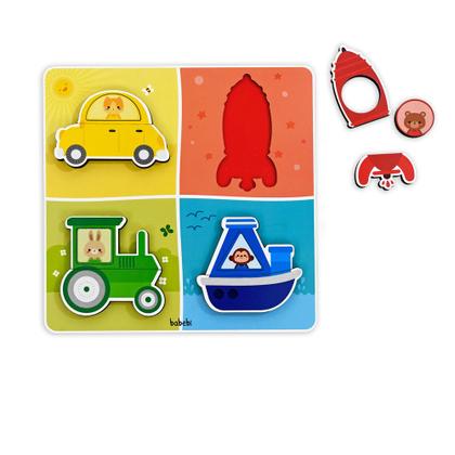 Imagem de Quebra Cabeça De Encaixe Transportes, Cores E Formas Babebi
