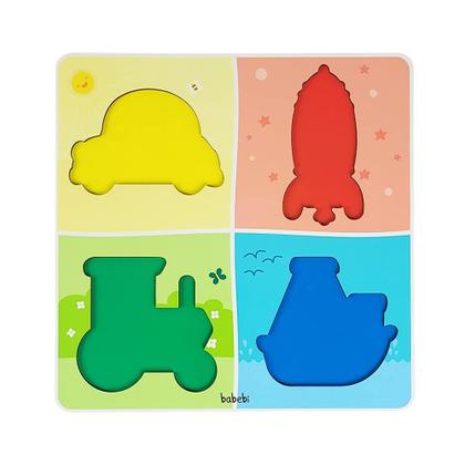 Imagem de Quebra Cabeça De Encaixe Transportes, Cores E Formas Babebi