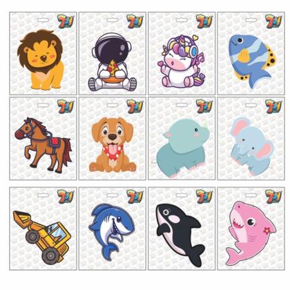 Imagem de QUEBRA-CABEÇA de Madeira Formas - Modelos Sortidos Display com 24 Peças