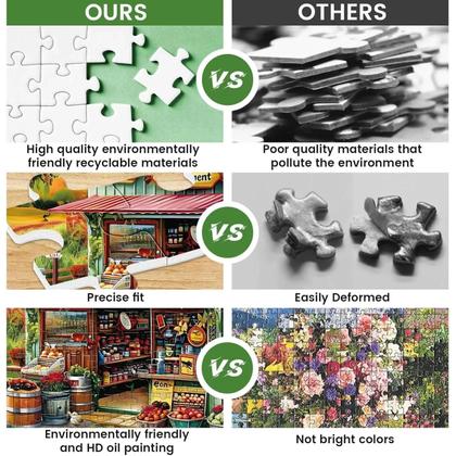 Imagem de Quebra-cabeça De Madeira Loja De Frutas 1000/500/300 Peças Quarto Sala De Jogos Sala De Estar