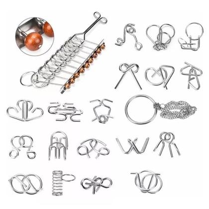 Imagem de Quebra Cabeça De Metal Enigma 20 Modelos Puzzle and Perplex