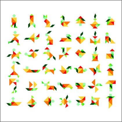 Imagem de Quebra Cabeça Desafio - Tangram - Diversas Formas