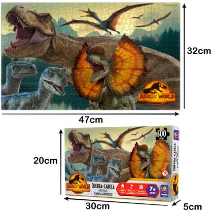 Imagem de Quebra Cabeça Dinossauros Planeta Jurassico Jurassic 500 Pçs