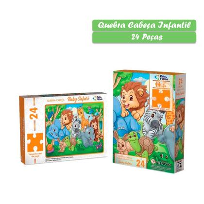 Imagem de Quebra-Cabeça Educativo Baby Safari 24 Peças Perfeito para Crianças