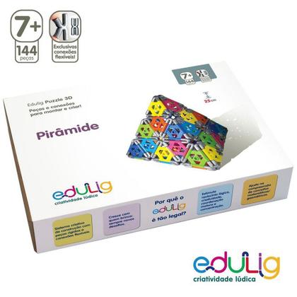 Imagem de Quebra-cabeça Edulig Puzzle 3D Pirâmide - 144 peças e conexões - SWAKC9VFW - Edulig