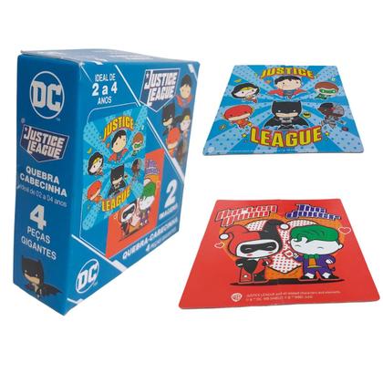 Imagem de Quebra Cabeça Encaixe 4 Partes 2 Imagens Dc Liga Da Justica