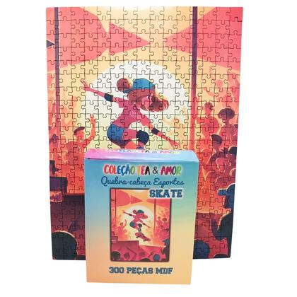 Imagem de Quebra-Cabeça Esportes Skate Para Autistas 300 Peças