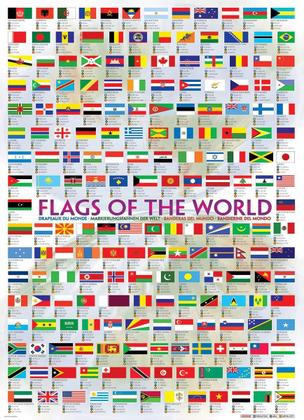 Imagem de Quebra-Cabeça EuroGraphics Bandeiras do Mundo - 1000 Peças
