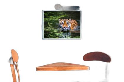 Imagem de Quebra-Cabeça Felinos De 500 Peças Mdf Belo Tigre