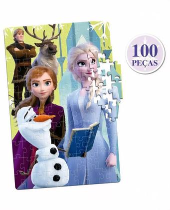 Imagem de Quebra-Cabeça Frozen Disney 100 Peças