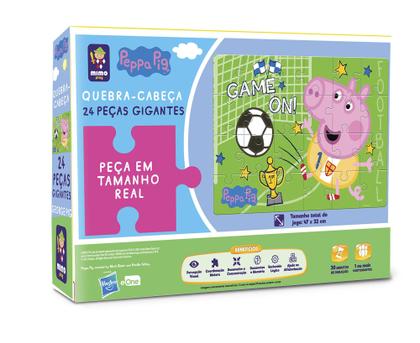 Imagem de Quebra Cabeça Gigante 24pç - George Jogando Futebol - Peppa Pig