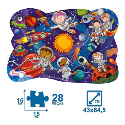 Imagem de Quebra Cabeça Gigante Aventura Espacial 28 Peças