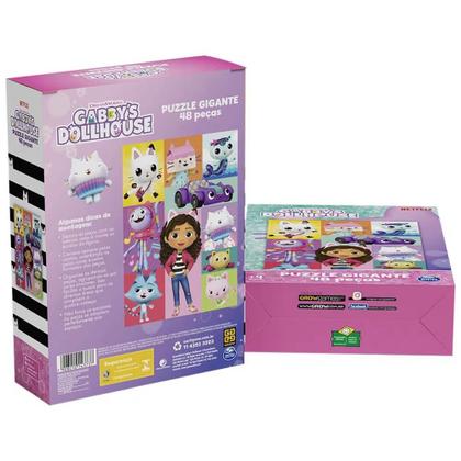 Imagem de Quebra cabeca gigante gabbys dollhouse 48 pecas grow