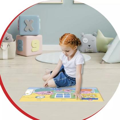 Imagem de Quebra Cabeça Gigante Peppa Pig 45cm Madeira Nig