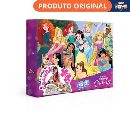 Imagem de Quebra-cabeça grandão 48 peças disney princesas - toyster 2405