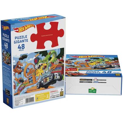 Imagem de Quebra cabeca hot wheels gigante 48 pecas grow