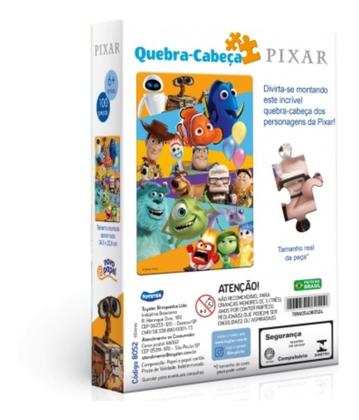 Imagem de Quebra Cabeça Infantil 100 Peças Disney Pixar Toyster 8052
