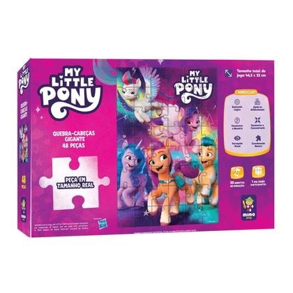 Imagem de Quebra-Cabeça Infantil 48 Peças Gigante My Little Pony Arco-íris Encantado Mimo Toys - 2516