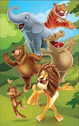 Imagem de Quebra Cabeça Infantil Animais Bichos Floresta 60 Peças