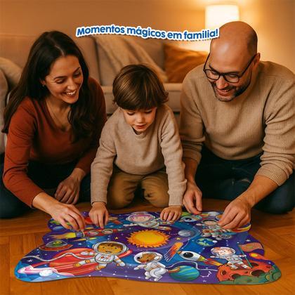 Imagem de Quebra Cabeça Infantil Aventura Espacial 28 Peças Gigantes