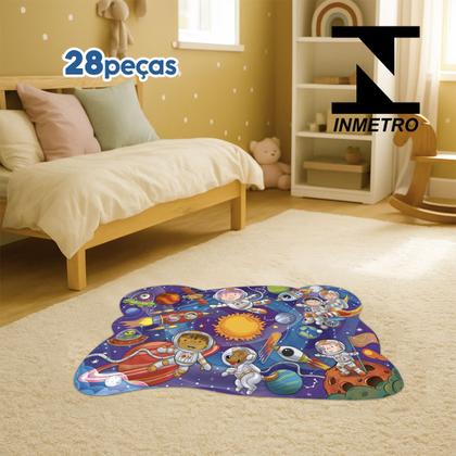 Imagem de Quebra Cabeça Infantil Aventura Espacial 28 Peças Gigantes