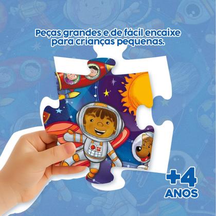 Imagem de Quebra Cabeça Infantil Aventura Espacial 28 Peças Gigantes