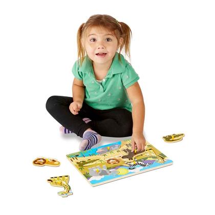 Imagem de Quebra Cabeça Infantil de Madeira Safari - Melissa & Doug