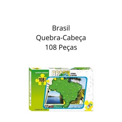 Imagem de Quebra-Cabeça Infantil Mapa Do Brasil Estados e Capitais: Descubra o Brasil!