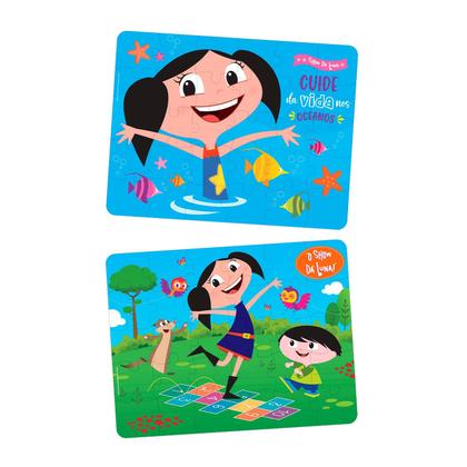 Quebra Cabeça Infantil O Show Da Luna 2 Em 1 Nig Brinquedos 30