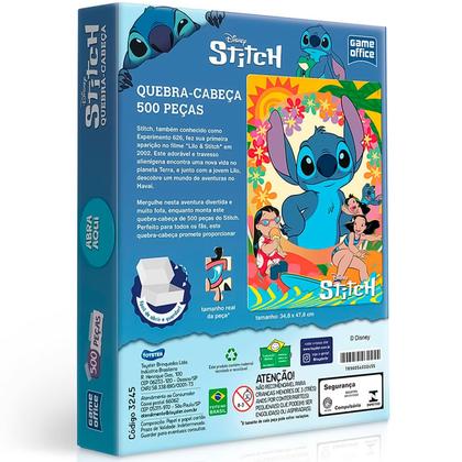 Imagem de Quebra-Cabeça Infantil Stitch Lançamento Disney 500 Peças - Toyster