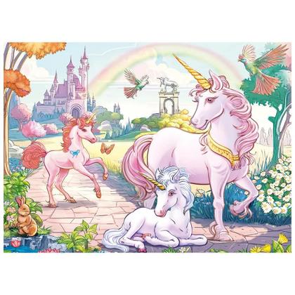 Imagem de Quebra Cabeça Infantil Unicornios 100 Peças Grow