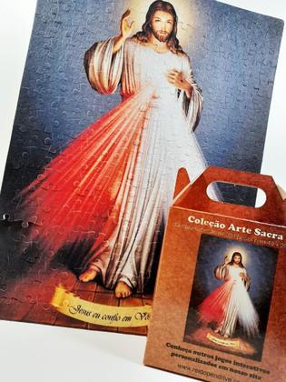 Imagem de Quebra-Cabeça Jesus Misericordioso 300 peças MDF