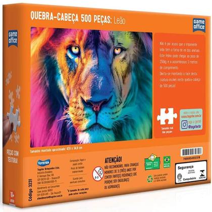Imagem de Quebra cabeca leao 500 pecas toyster