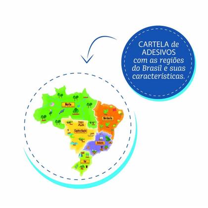 Imagem de Quebra Cabeça Mapa Do Brasil Em 3D Elka 1109
